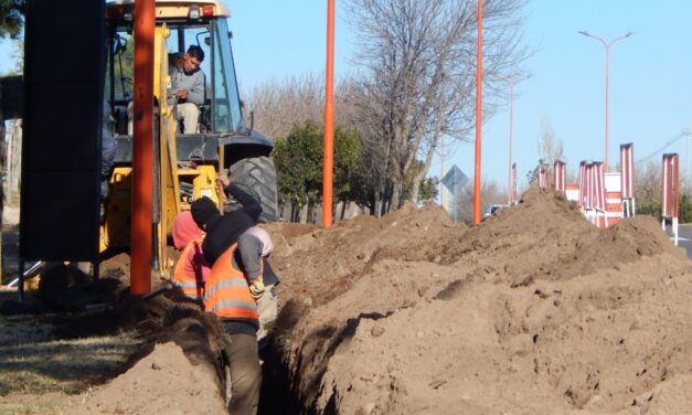 Avanza la obra de gas natural en el barrio Malvinas Argentinas de Juana Koslay