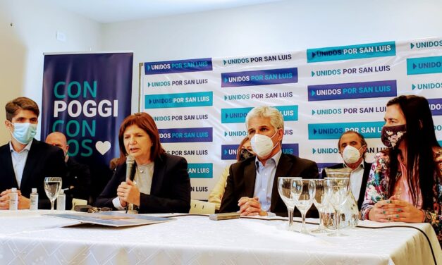 Patricia Bullrich le brindó el apoyo de Juntos x el Cambio a Claudio Poggi