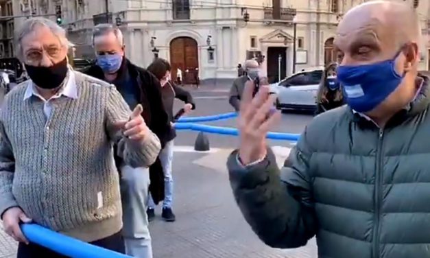Marcha anticuarentena: el «corralito» de Brandoni y Lombardi