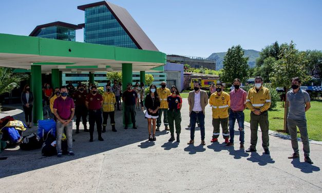 Bomberos y brigadistas  partieron  para colaborar con los incendios de El Bolsón