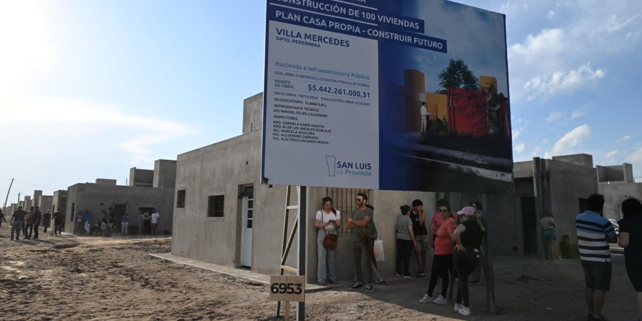 Villa Mercedes: Entregarán las viviendas el 1° de noviembre, el 1° de diciembre y el 20 de diciembre