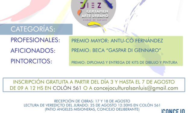 El viernes finalizan las inscripciones para el Certamen Arte Urbano