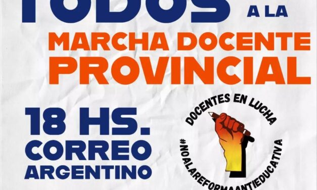 Se espera una marcha masiva de docentes para el 28 de junio