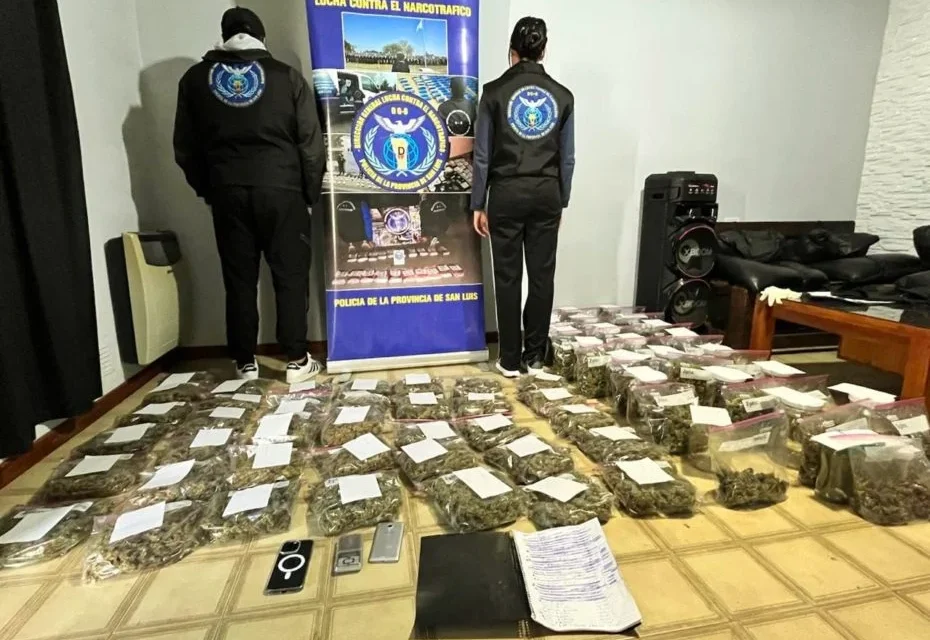 La Policía de San Luis incautó más de $52 millones en droga