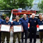 Maxi Frontera entregó reconocimientos a bomberos que combatieron los incendios en la Patagonia