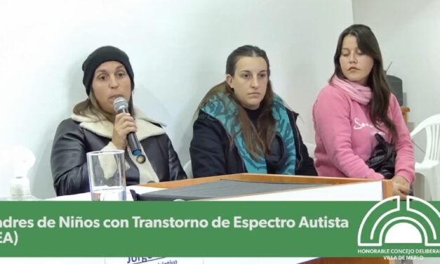 Merlo: Madres de niños con TEA utilizaron la Banca del Vecino