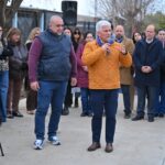 Poggi y Frontera visitaron el avance de una obra de pavimentación de 62 cuadras
