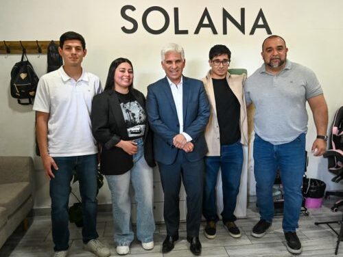El Gobernador junto a Frontera visitaron el emprendimiento ‘Solana Studio’, en Villa Mercedes