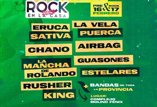 Rock en la Casa: 16, 17, 18 y 19 de febrero en villa Mercedes